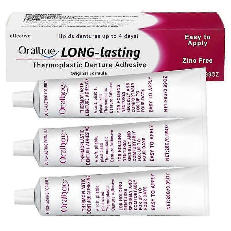 Super Grip Denture-Adhesive Cream Heat-Activated Formulas for Secure Hold for Men Women
