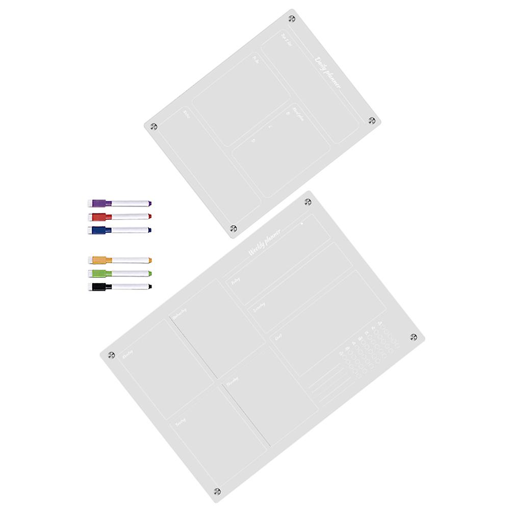 Magnetic Schedule Planner For Fridge 1 Set Practical Home Office Kitchen Organization Assorted Color Smooth Writing