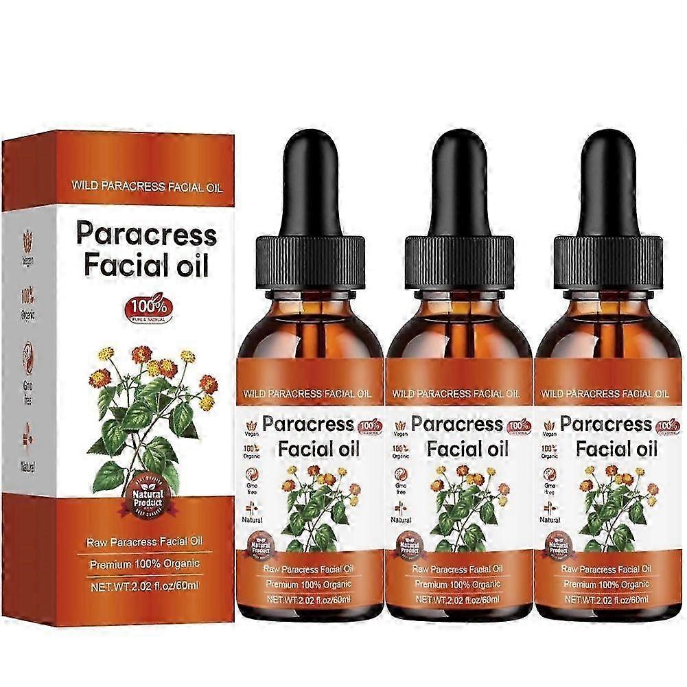 Raw Paracress Facial Oil، زيت الوجه العضوي النقي 100٪، مصل Paracress المضاد للتجاعيد، تنعيم الخطوط الدقيقة والتجاعيد
