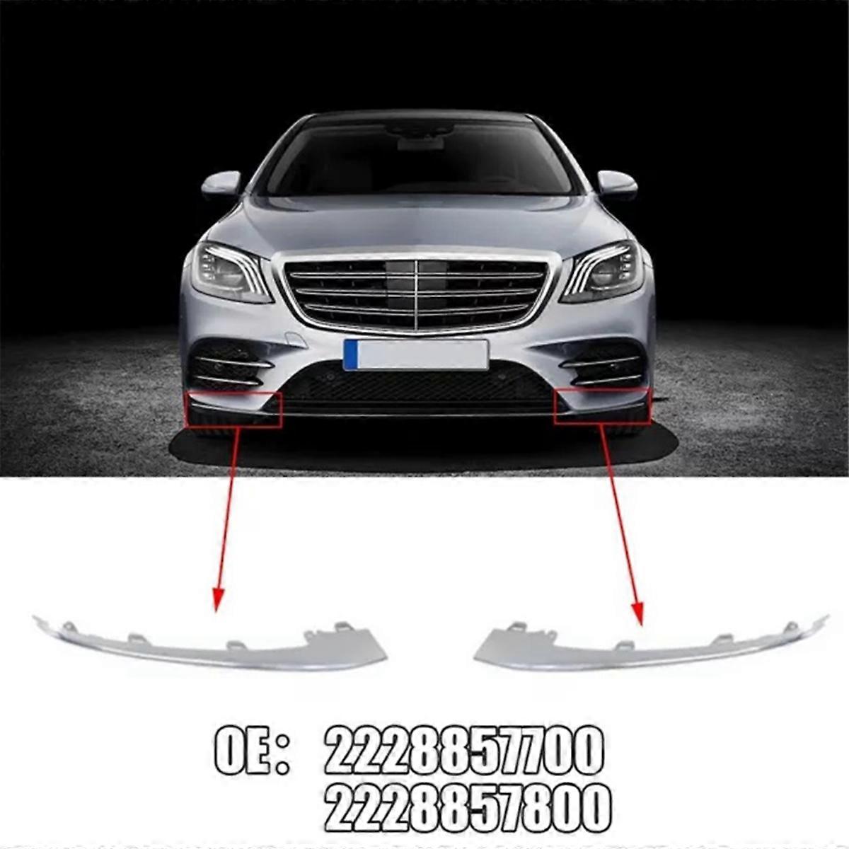 left Front bumper chrome decorative strip For S-Class