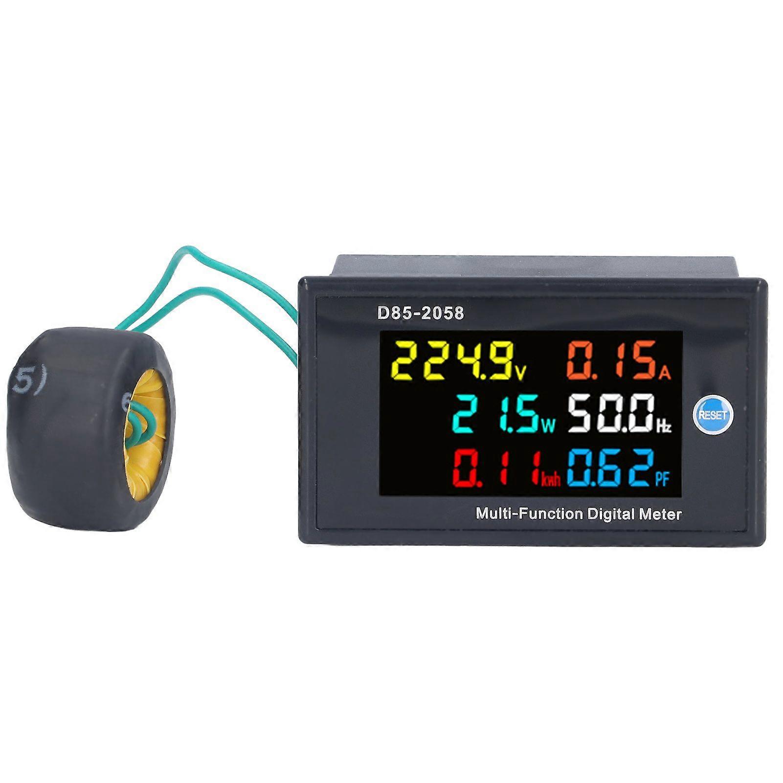 Power Monitor Single Phase LCD Digital Display Voltage Current Meter Tester AC 40300V