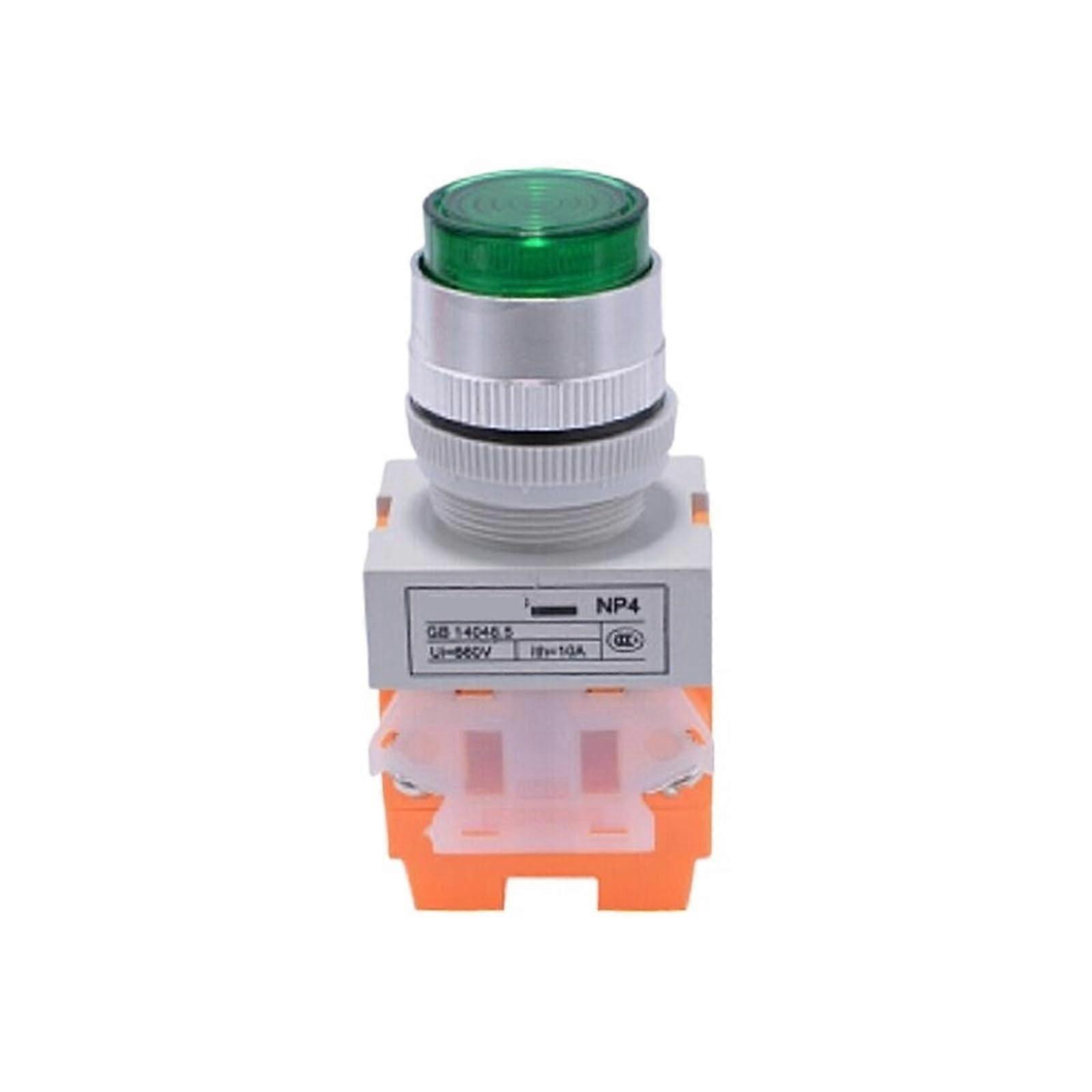 NP4 High Button Light Switch NP4-11DN Yellow 220V LED Model 710342400001510 for Home Automation