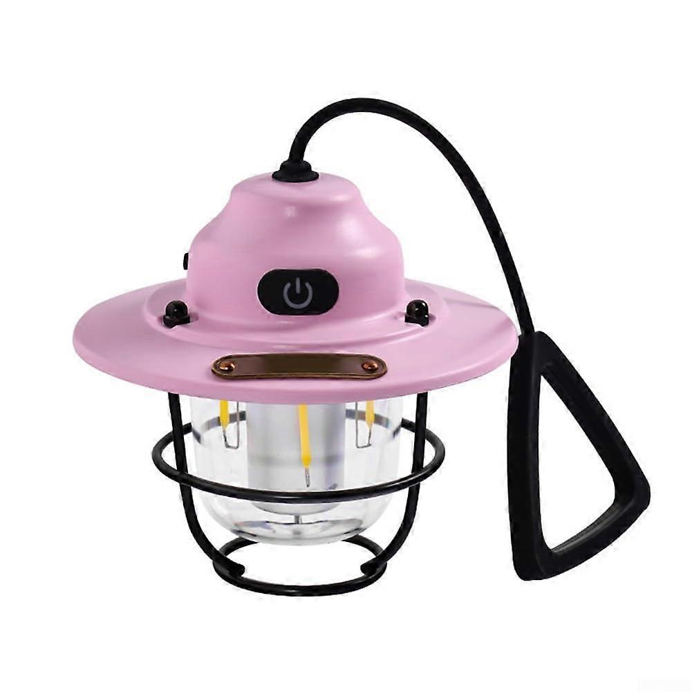 Outdoor Lantern Large Capacity Battery, Rechargeable, Hiking-Ready, Pink