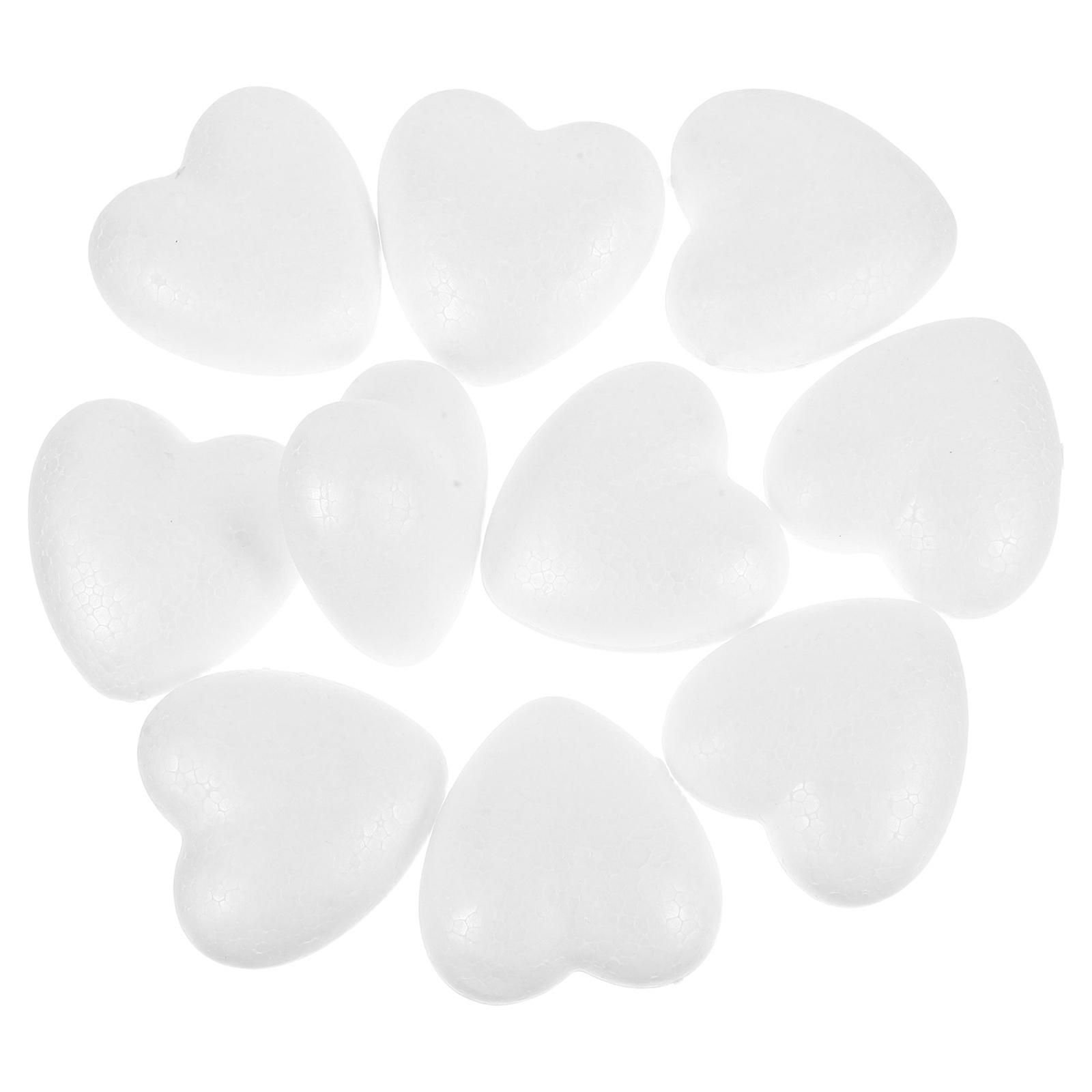 Craft Hearts for DIY Use Heart Balls 60Pcs White Polystyrene Balls