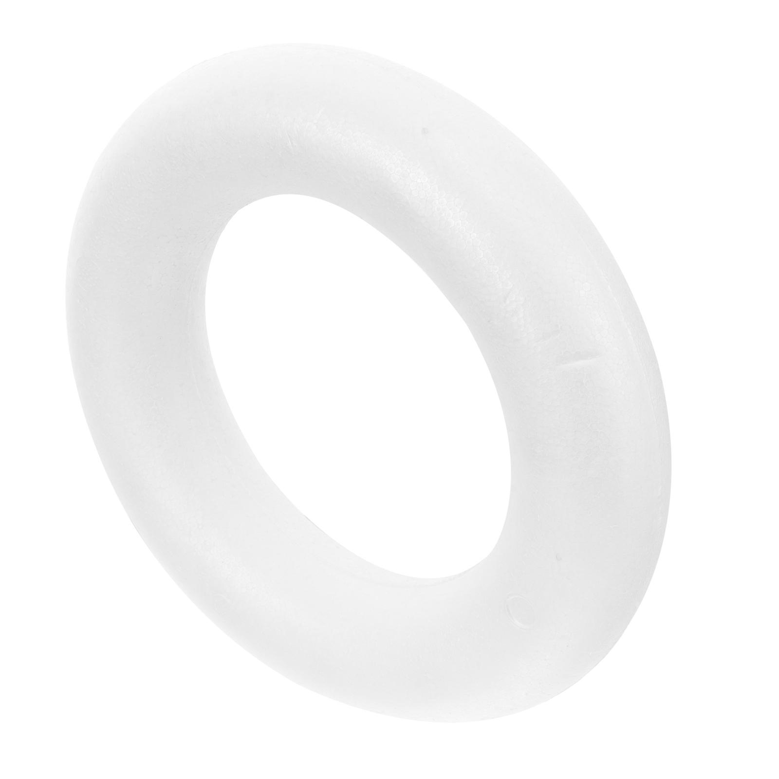 Foam Craft Circle DIY Foam Circle Ring for Decoration 4Pcs White Set