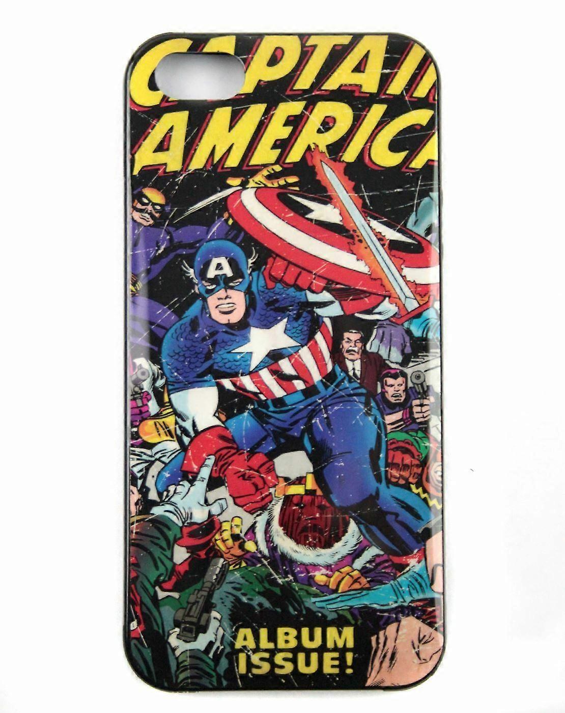 Marvel Unisex iPhone Case Black Captain America - One Size