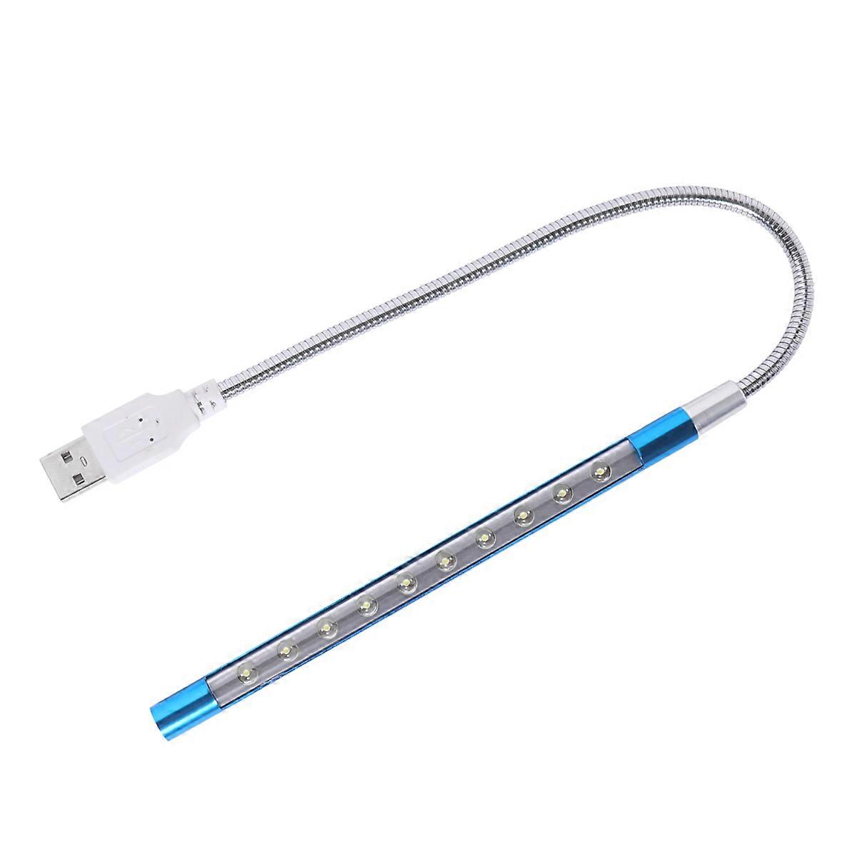 Small Table Lamp Usb Powered for Online Activities Dormitory Use Angle Adjustable Blue 42x2cm 1Pcs