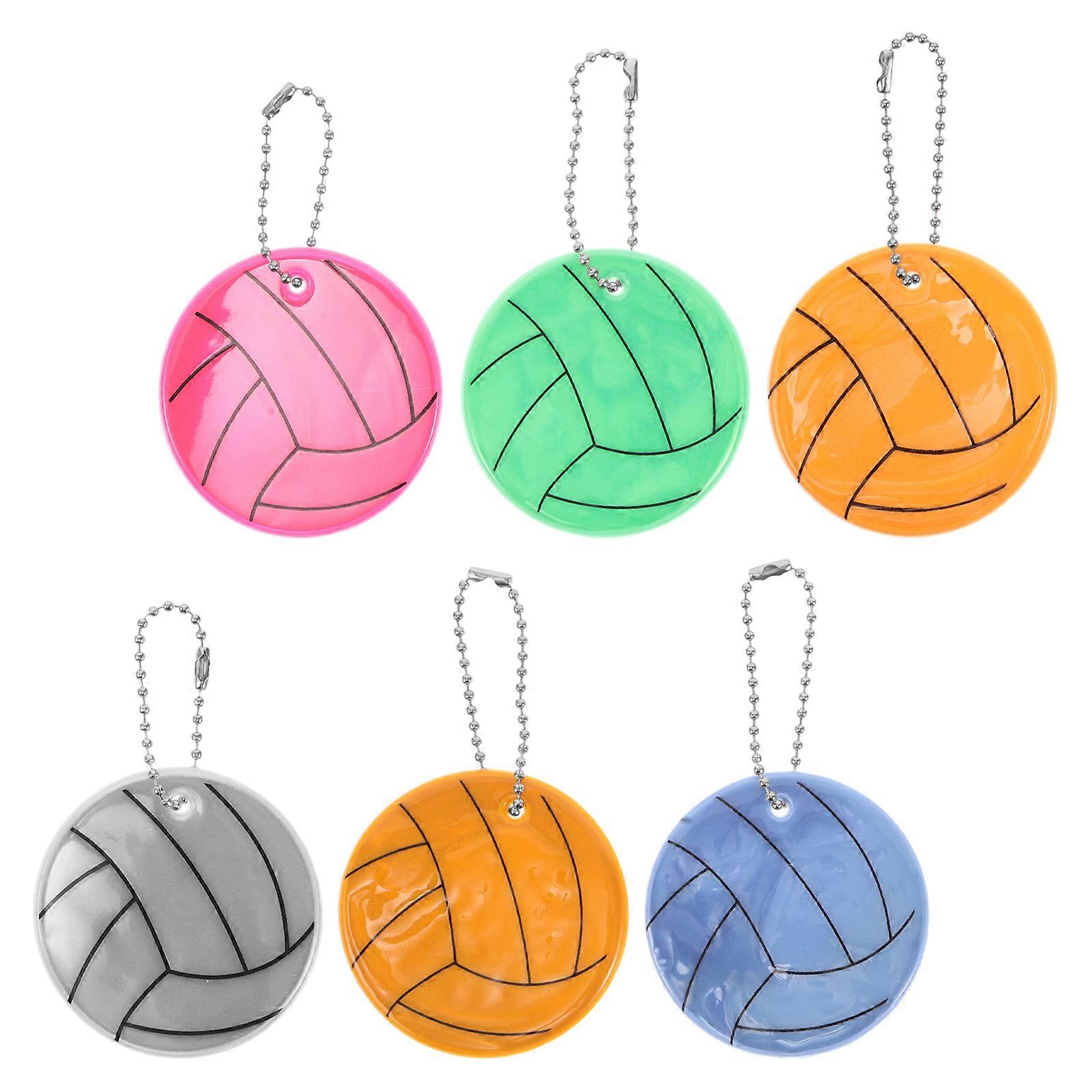 Reflector Keychain Schoolbag Backpack Pendant 24Pcs Volleyball Keychain for Bag Fillers