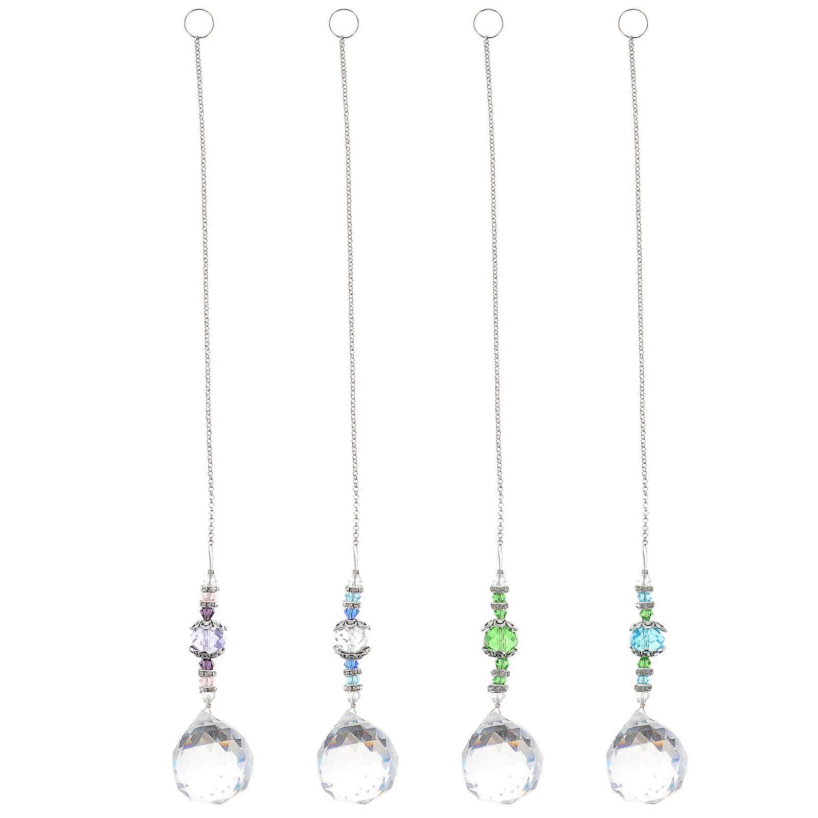 Crystal Hanging Decoration for Garden Window 8Pcs Set