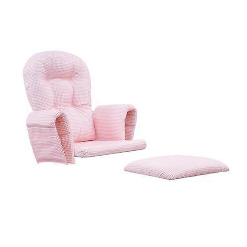 Rocking Chair Cushion Glider Replacement Cushion Set With Side Storage Pockets, 5Piece, One Size, Yellow Pink