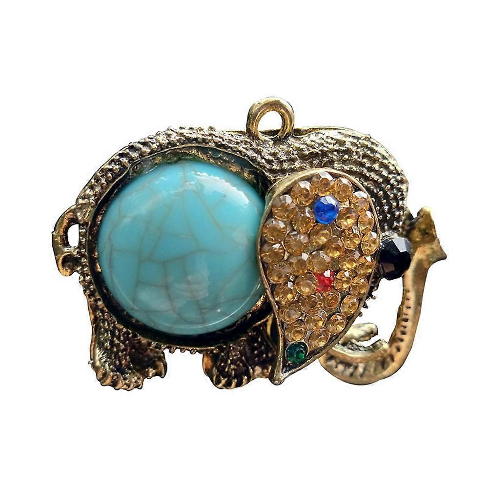 Car Perfume Clip Elephant Shape Rhinestone Decor Aromatherapy 2Pcs