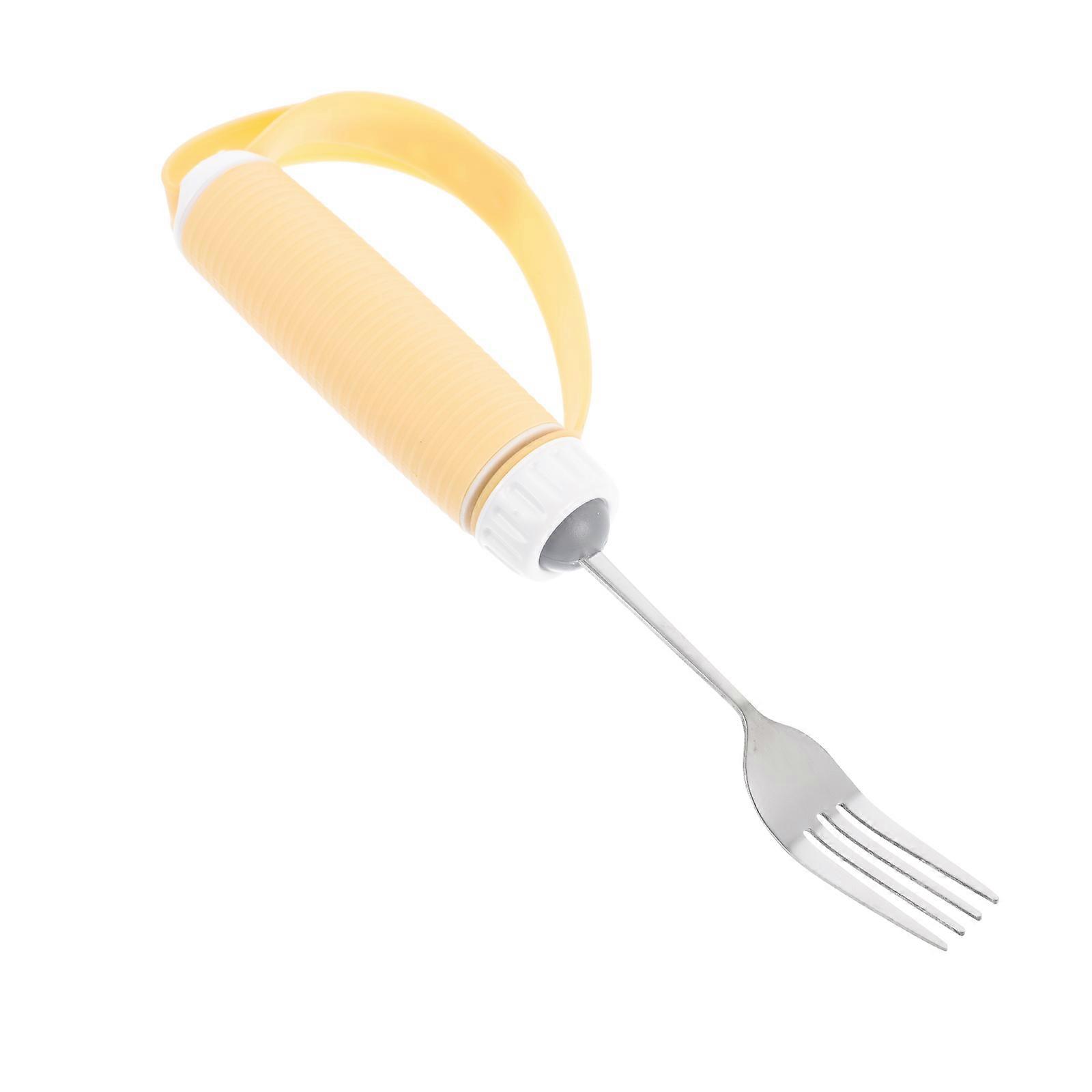 Disability Aid Fork 360-Degree Rotatable Design For Elderly And Disabled 25X13.5cm Non-Slip TPE 1Set