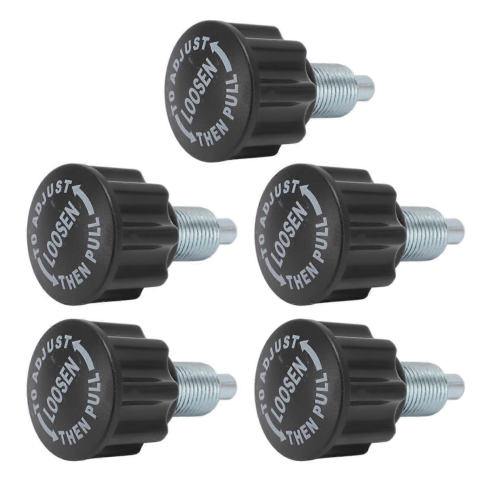 5PCS Iron & Plastic Pull Pin Spring Knob for Exercise Bike Locking