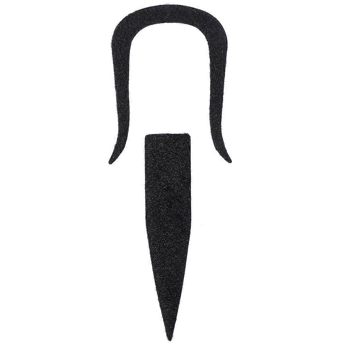 Black Fake Beard Fun Accessory Kit for Costume Party 2Pcs