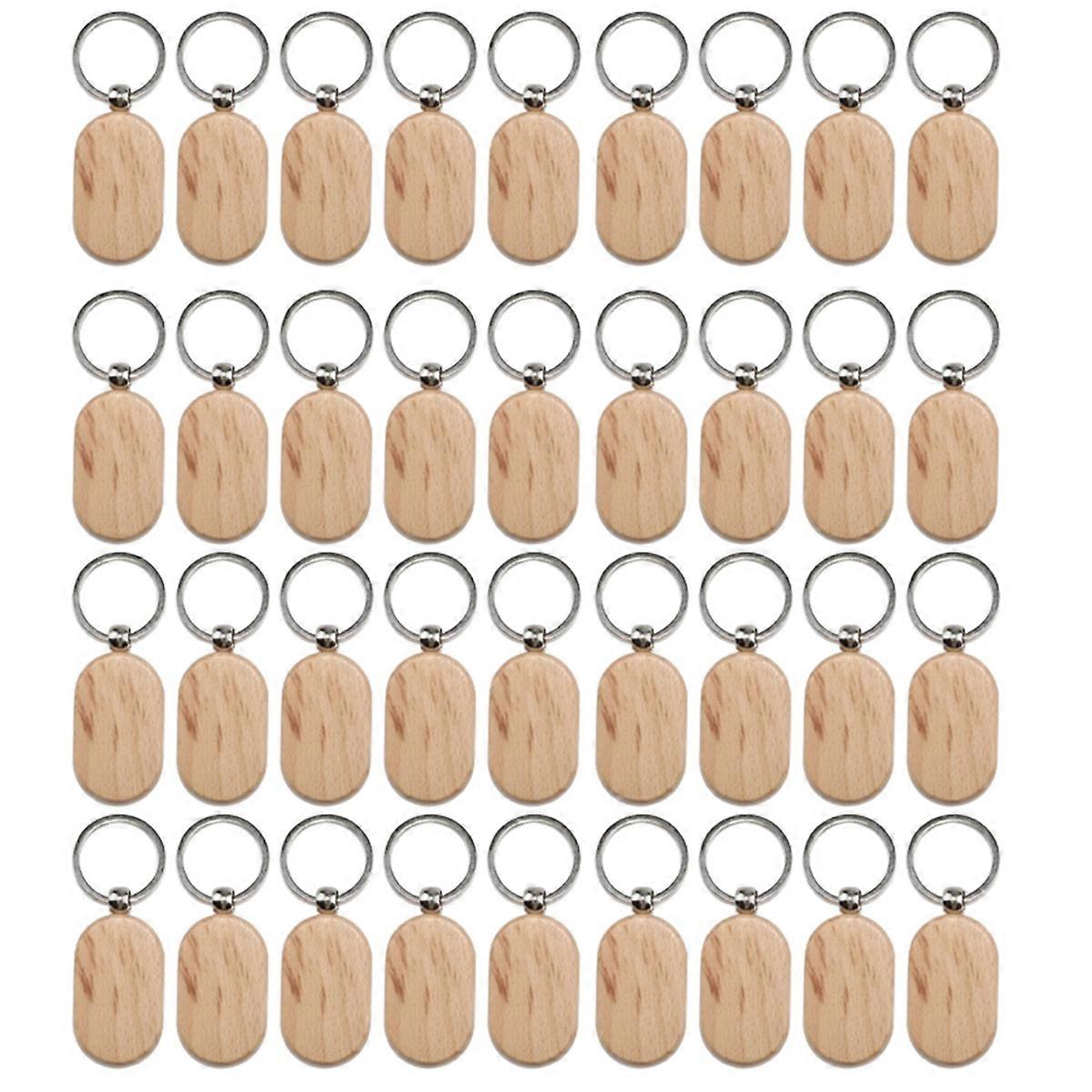 Wooden Key Tag Key Engraving Blanks Unfinished Key Tags,Style 16