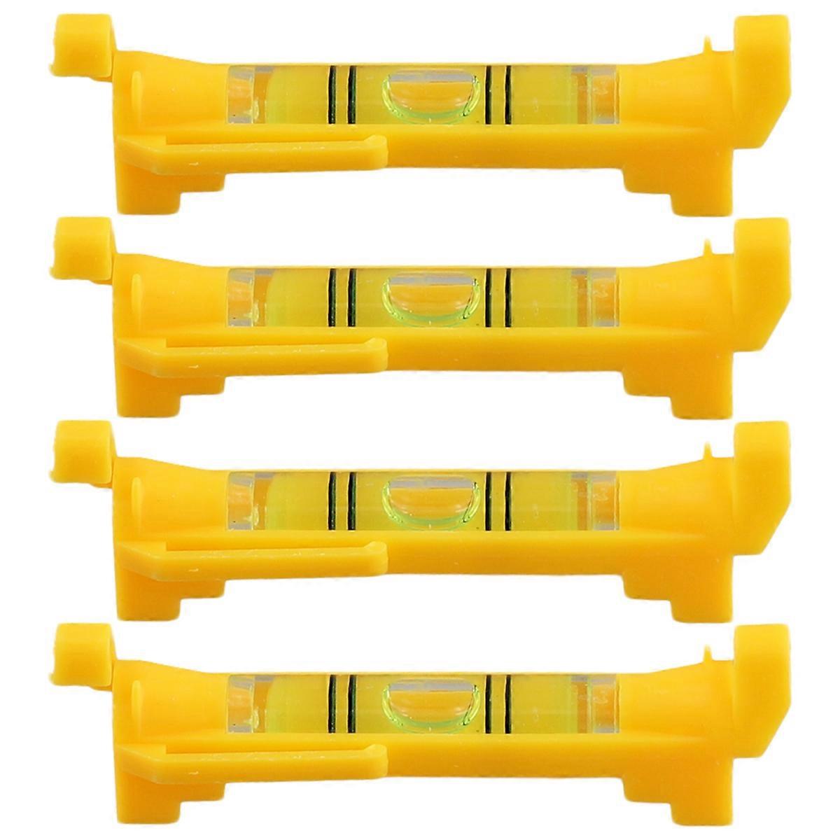 4Pcs String Level Hanging Line Bubble Levels (Yellow)