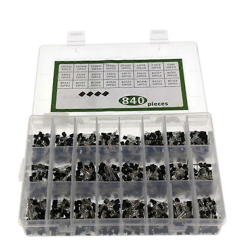 840PCS TO-92 Diode Transistor Set 24 Specifications Transistor Kit