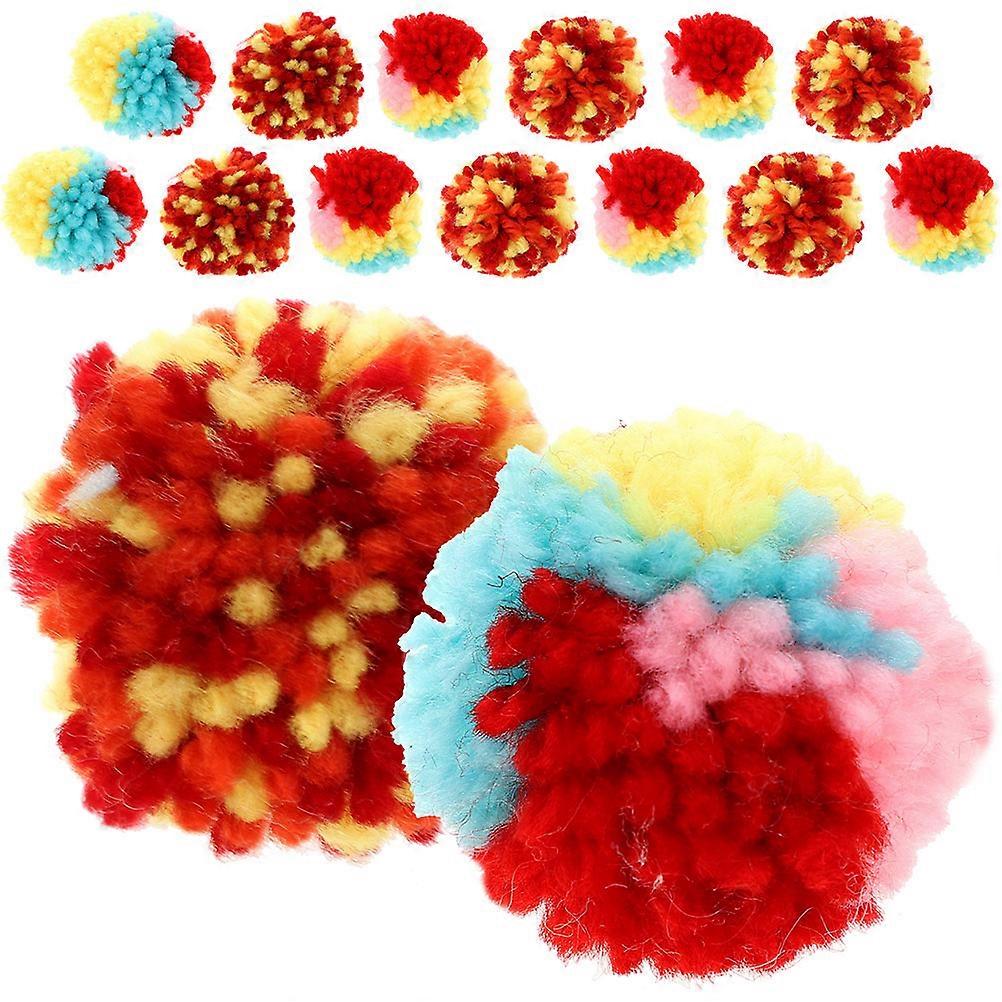 Cat Plush Ball Toy for Interactive Play 20Pcs Assorted Color Chewing Balls