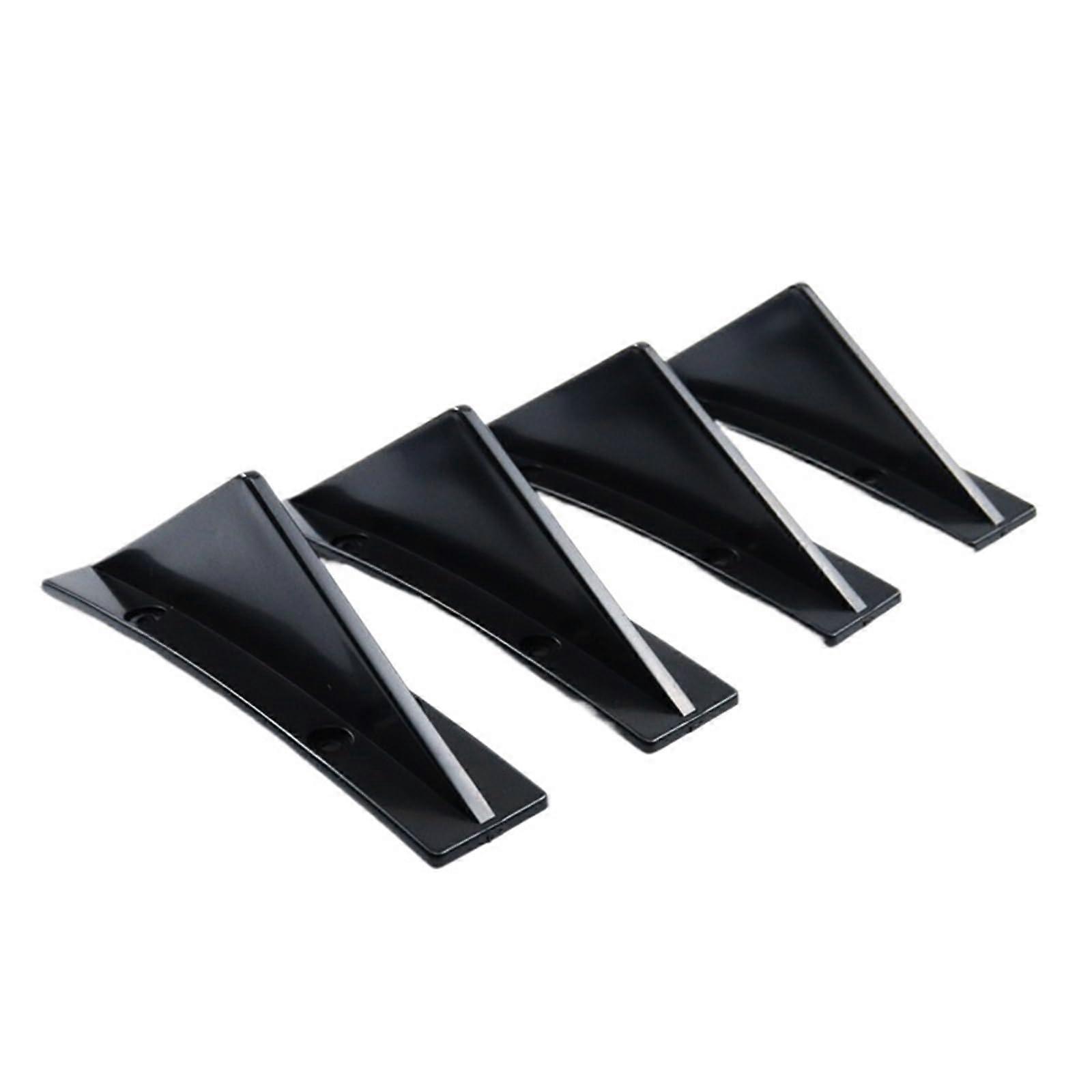 Front Spoiler 4 Pieces Universal Carbon Fiber Car Front Spoilers And Rear Bumper Diffuser Anti Collision Black
