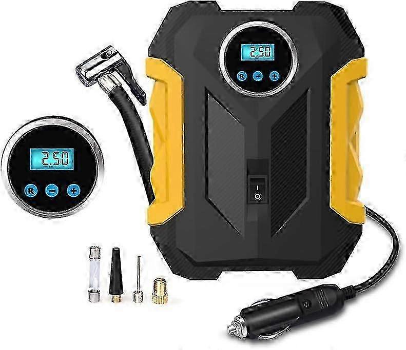 25-26 Car Tyre Inflator,Compressor,150 PSI car tyre pump,12V DC Electric Tyre Pump with Digital LCD Display,Auto Shut Off Feature--