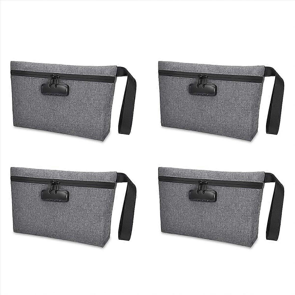 תיק כסף עם מנעול, תיק מזומנים הניתן לנעילה, תיק בנק עמיד למים עם רוכסן ומנעול למזומן, תא פון