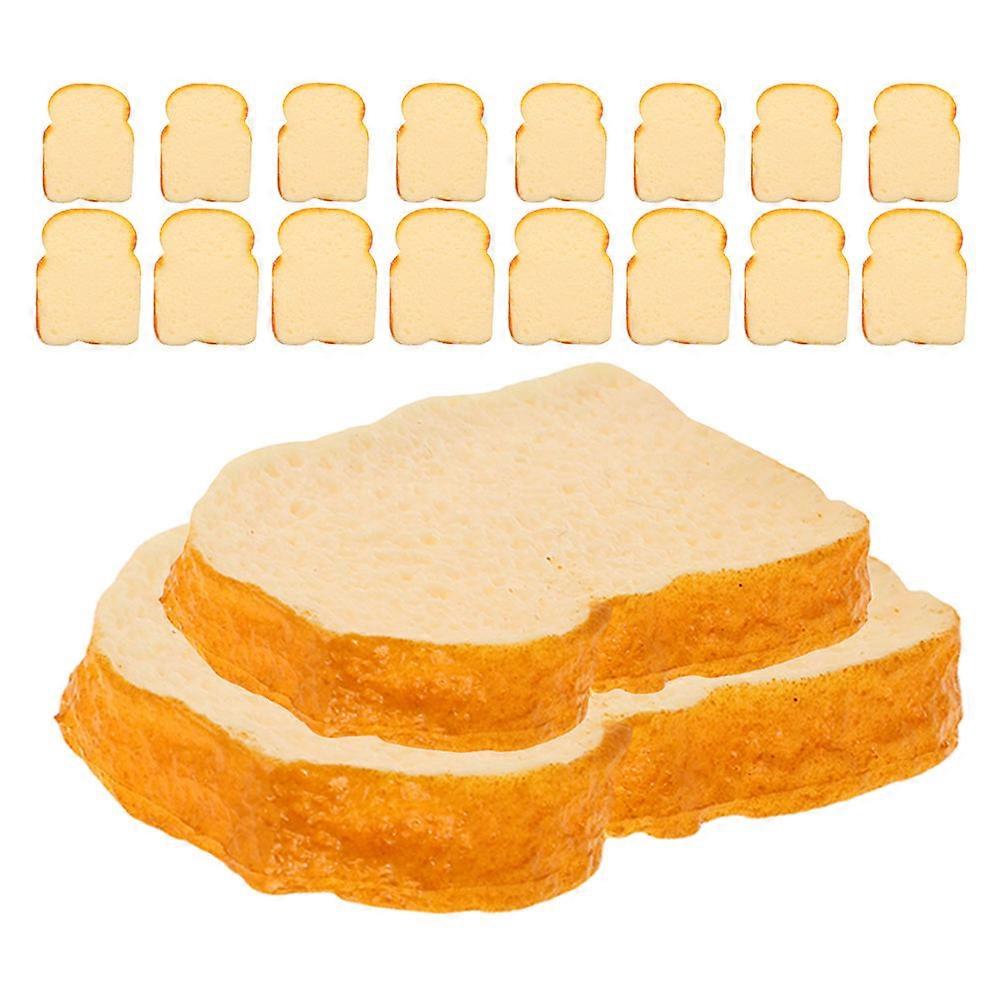 Faux Bread Slice Bread Model Themed Party Food Presentation Simulation Collectors 20Pcs