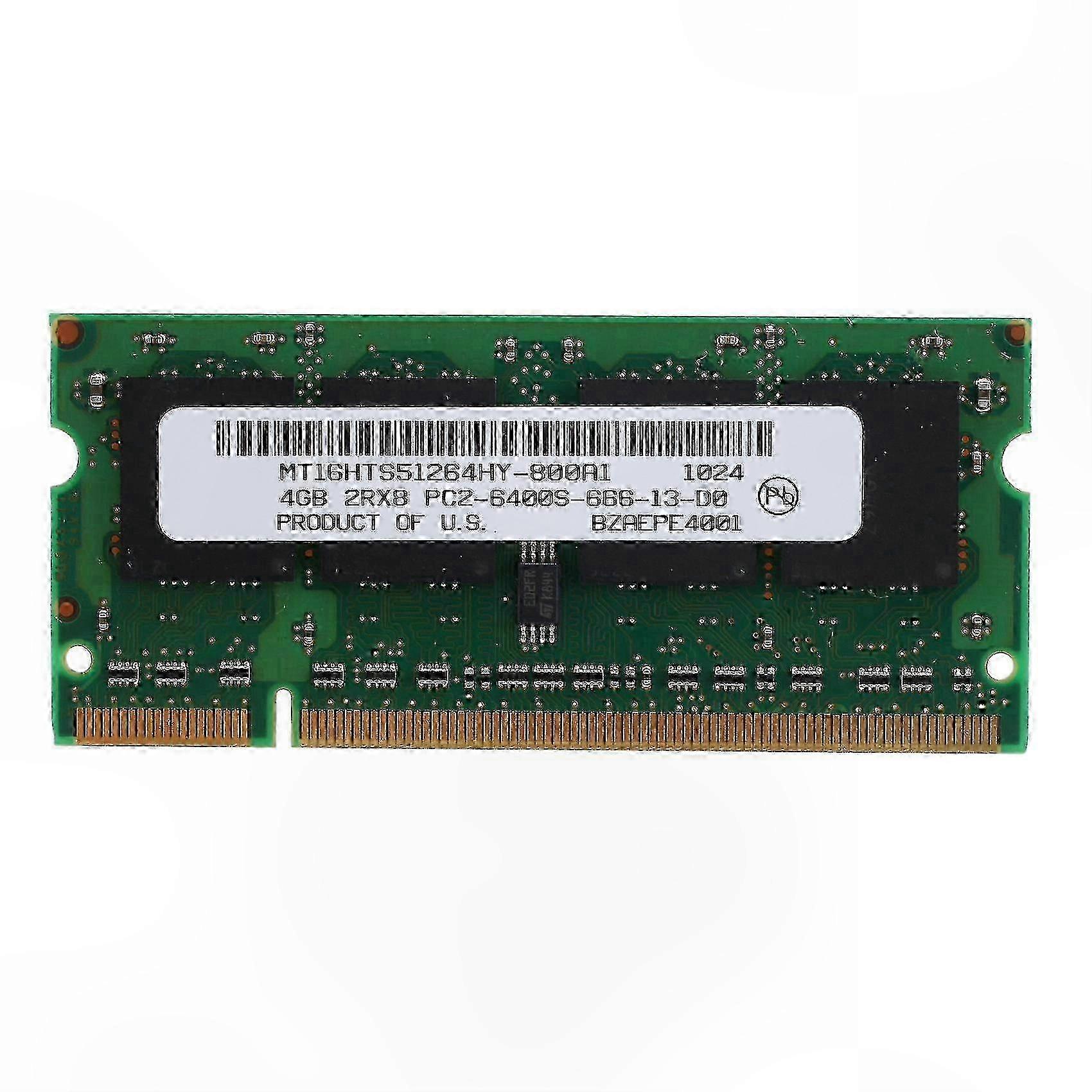 800MHz DDR2 4GB RAM for Laptops - PC2-6400 SODIMM 2RX8 200-Pin Memory Upgrade Compatible with AMD Systems