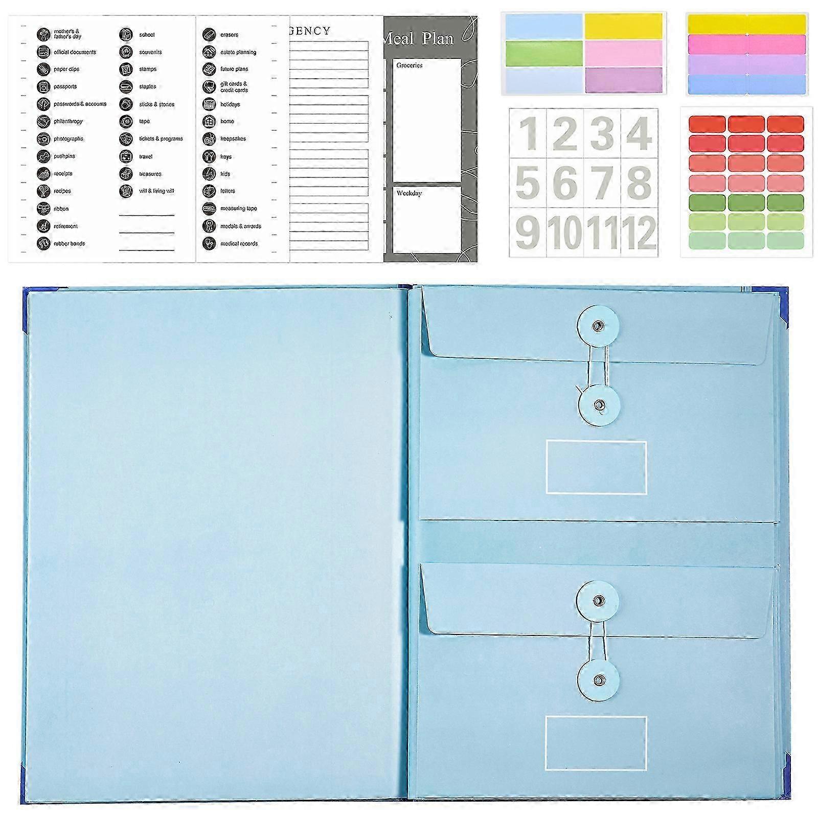 Document Organizer Folio, In Case I Go Missing Binder, 2024 Important Document Binder, Pocket Organ Storage Binder