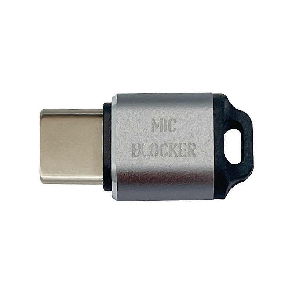 Microphone Lock USB C MIC Blockers Microphone Sound Security Grey