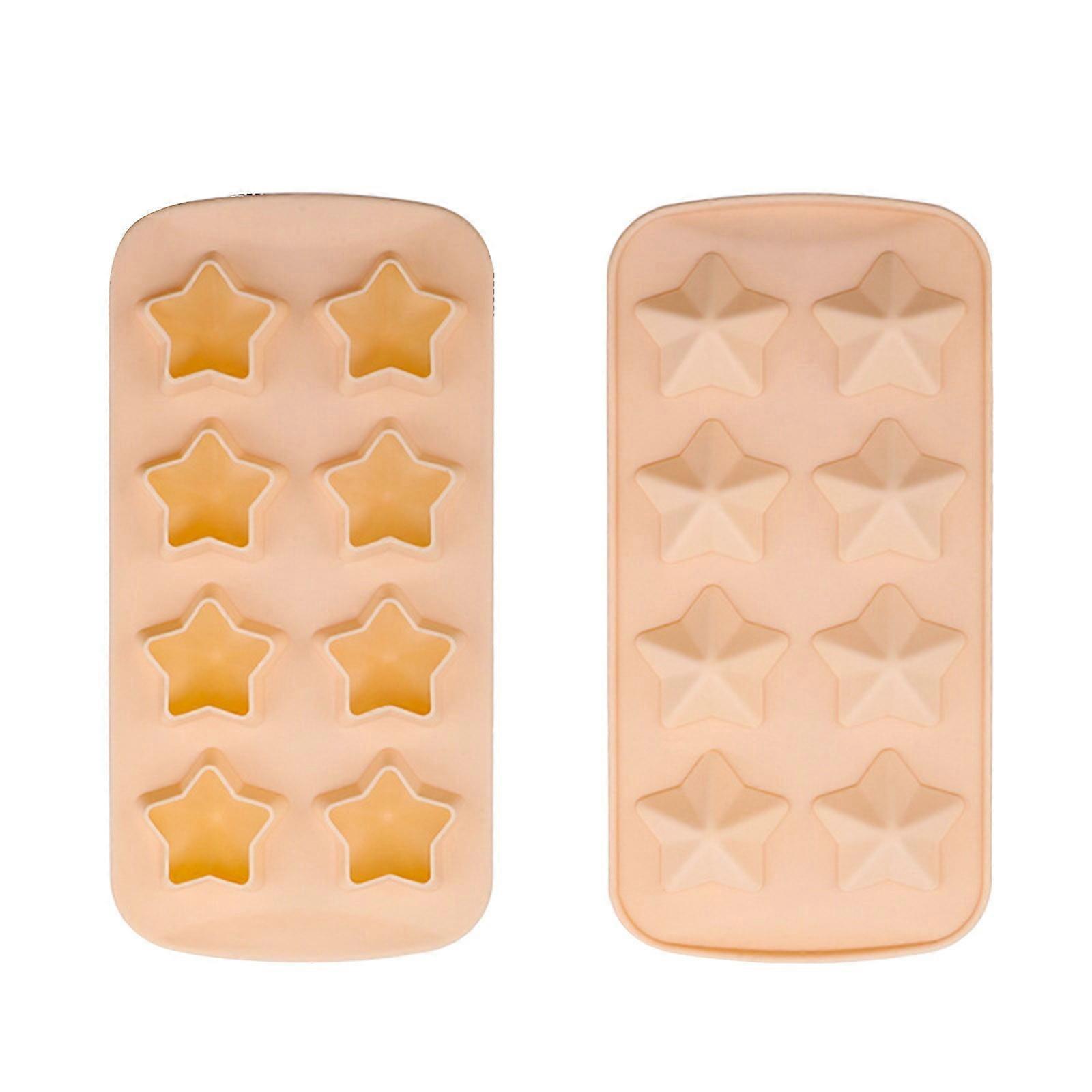 Uclet Ice Cube Mold Easy Release Silicone & Flexible 8 Ice Cube Trays with for Cocktail Freezer Stackable Ice Trays with Covers