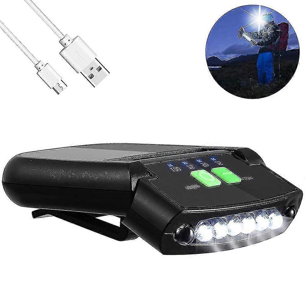 Led Clip On Cap Light Flashlight Waterproof Work Hat Light Headlamp