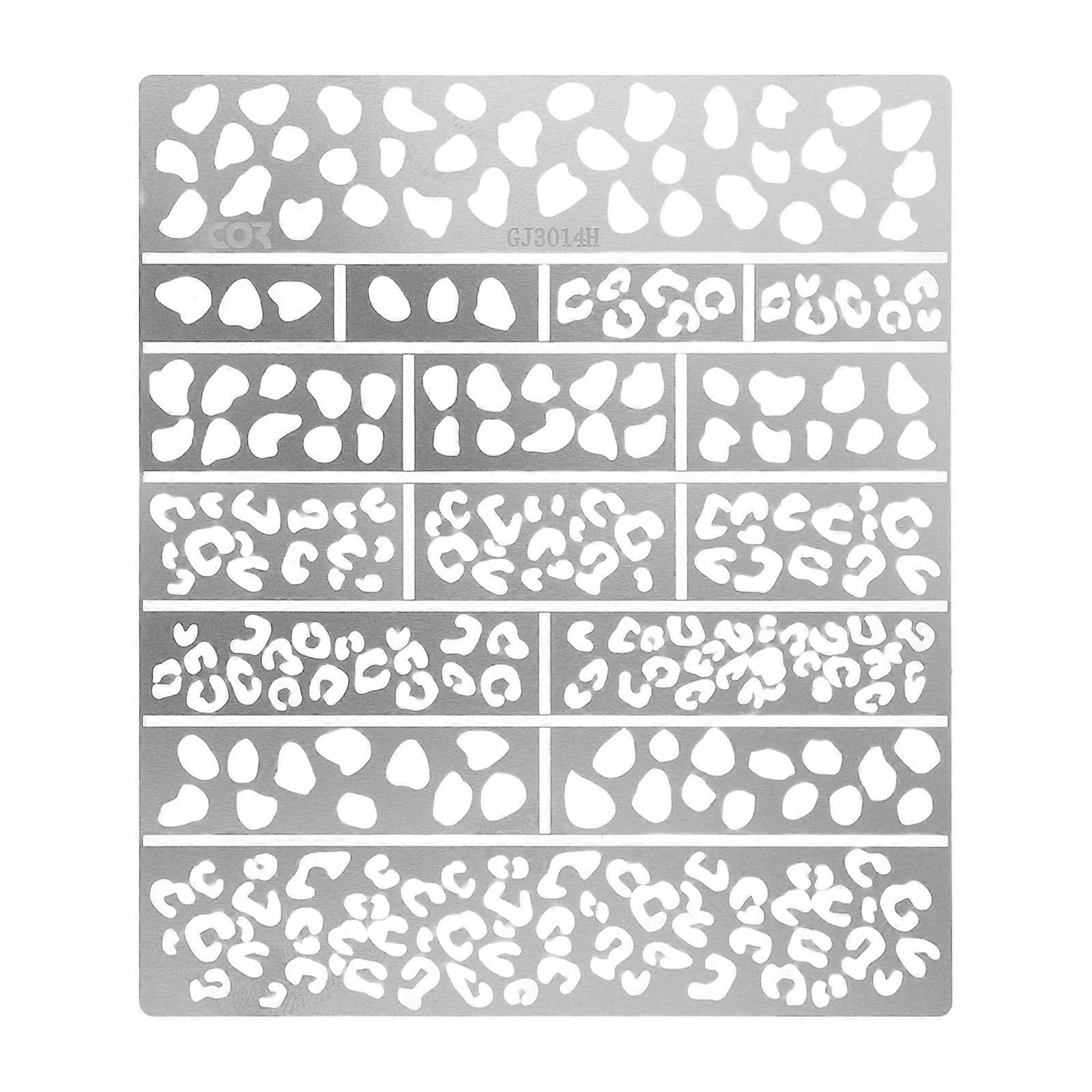 Reusable Camouflage Spray Stencil - Diy Model Building Leopard Print Hollow-Out Template - Camo Painting Tool For Model Tanks Crafting