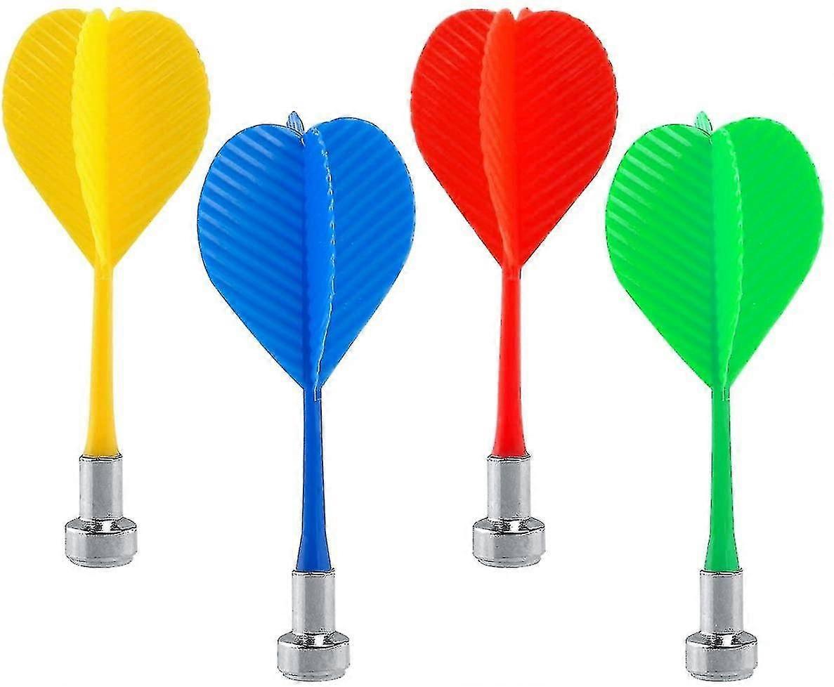 Magnetic Darts 12 Packs, Replacement Dart Game Safety Plastic Darts, Red Yellow Green And Blue