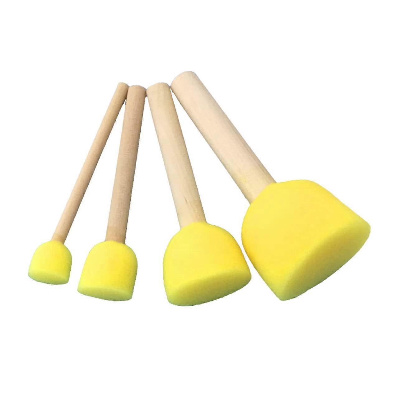 24pcs Kids Sponge Brush Paint Set Assorted Round Foam Sponges For Art Projects Easy Clean Home And School