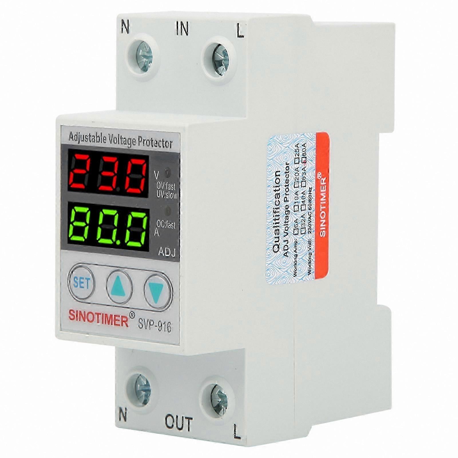 Adjustable Automatic Overvoltage and Undervoltage Protection Device 230V