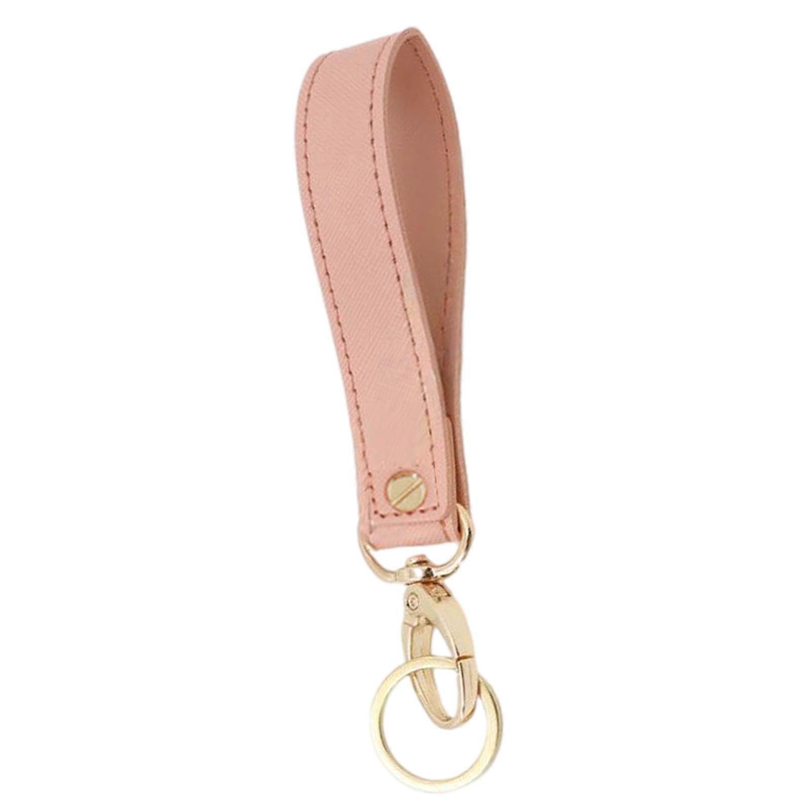 Sustainable Leather Key Fob Bucolic Design Compact Size Perfect for Minimalist Enthusiasts and Commuters  Pink