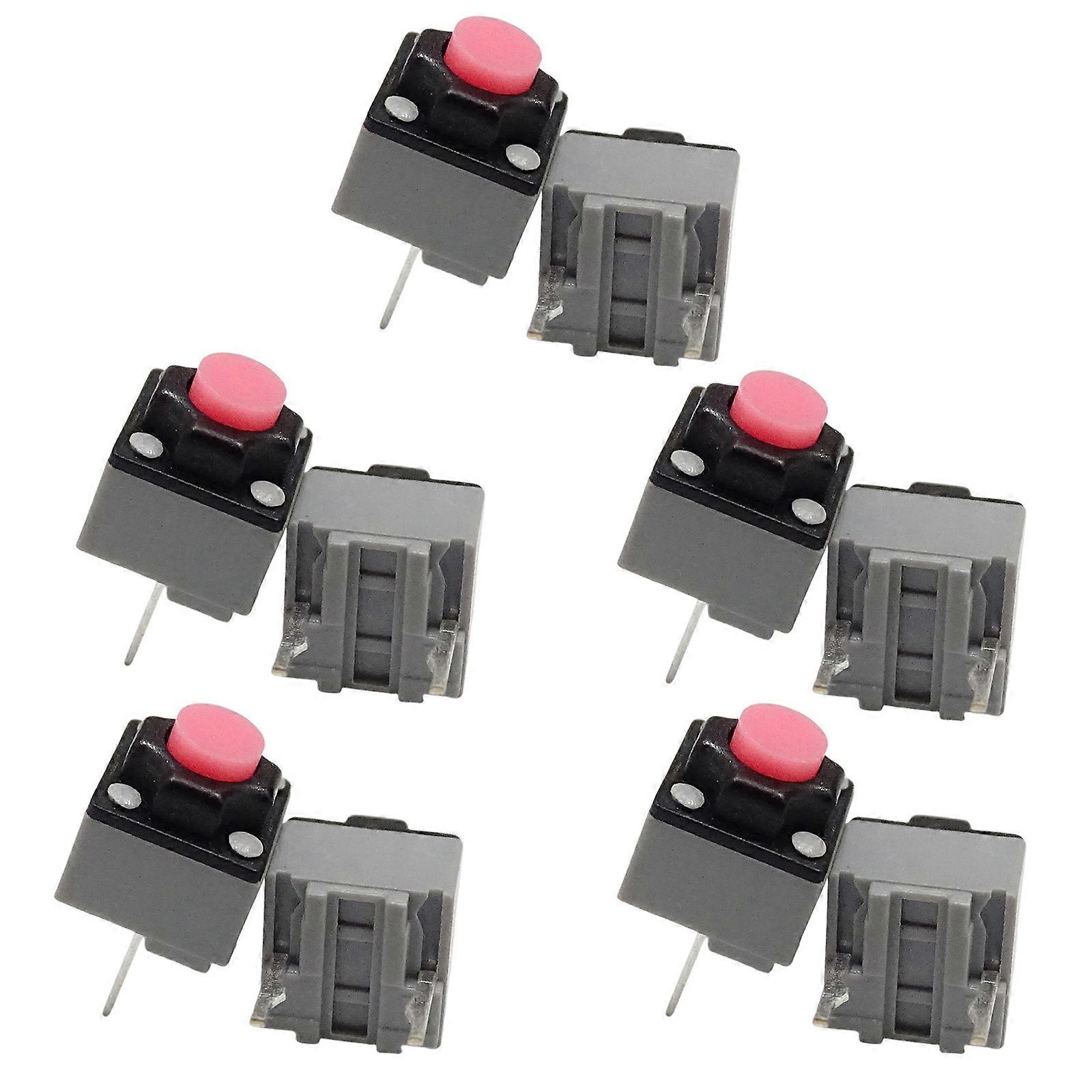 Square Mouse Microswitches Mouse Button Replace Square Mute Microswitch 10PCS Multicolor