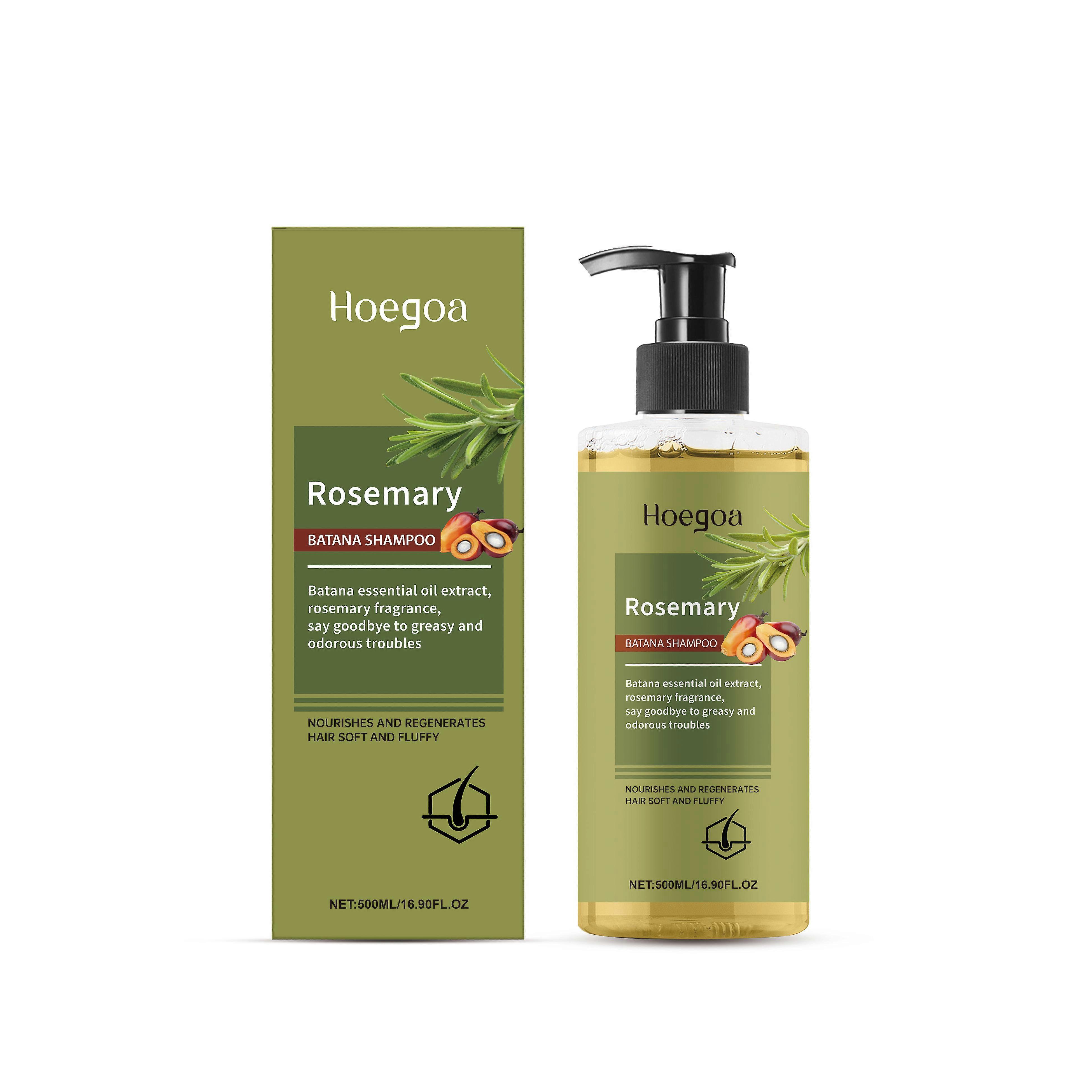 Hoegoa Rosemary Shampoo Cleanses The Scalp, Strengthens And Moisturizes The Hair, Making It Naturally Smooth, Fluffy And Refreshing