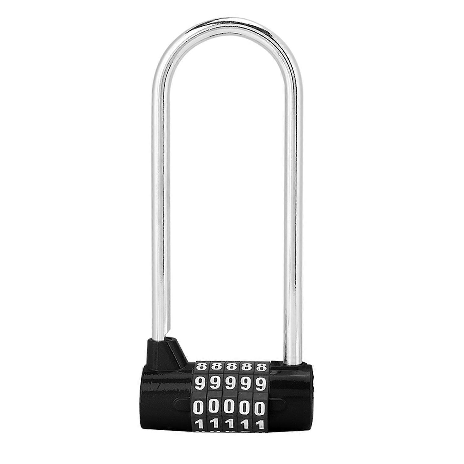 Zinc Alloy U shape Combination Digit Password Code Lock Extra Long Cabinet Door Padlock