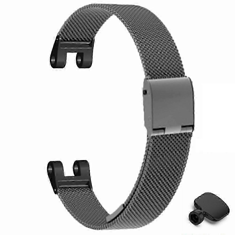 Lily Metal Watch Band Milanese Mesh Bracelet Replacement with Tools Black [DB] Multicolor