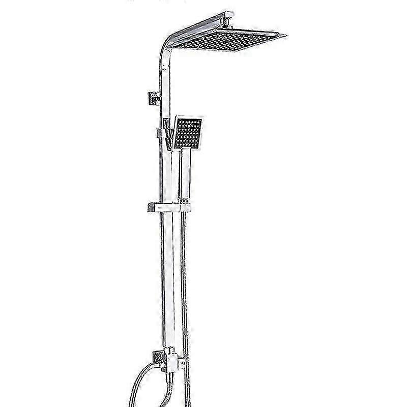 Multifunctional Rainfall Shower Set with Handshower, Slide Bar and Hot Cold Mixer for Bathtub