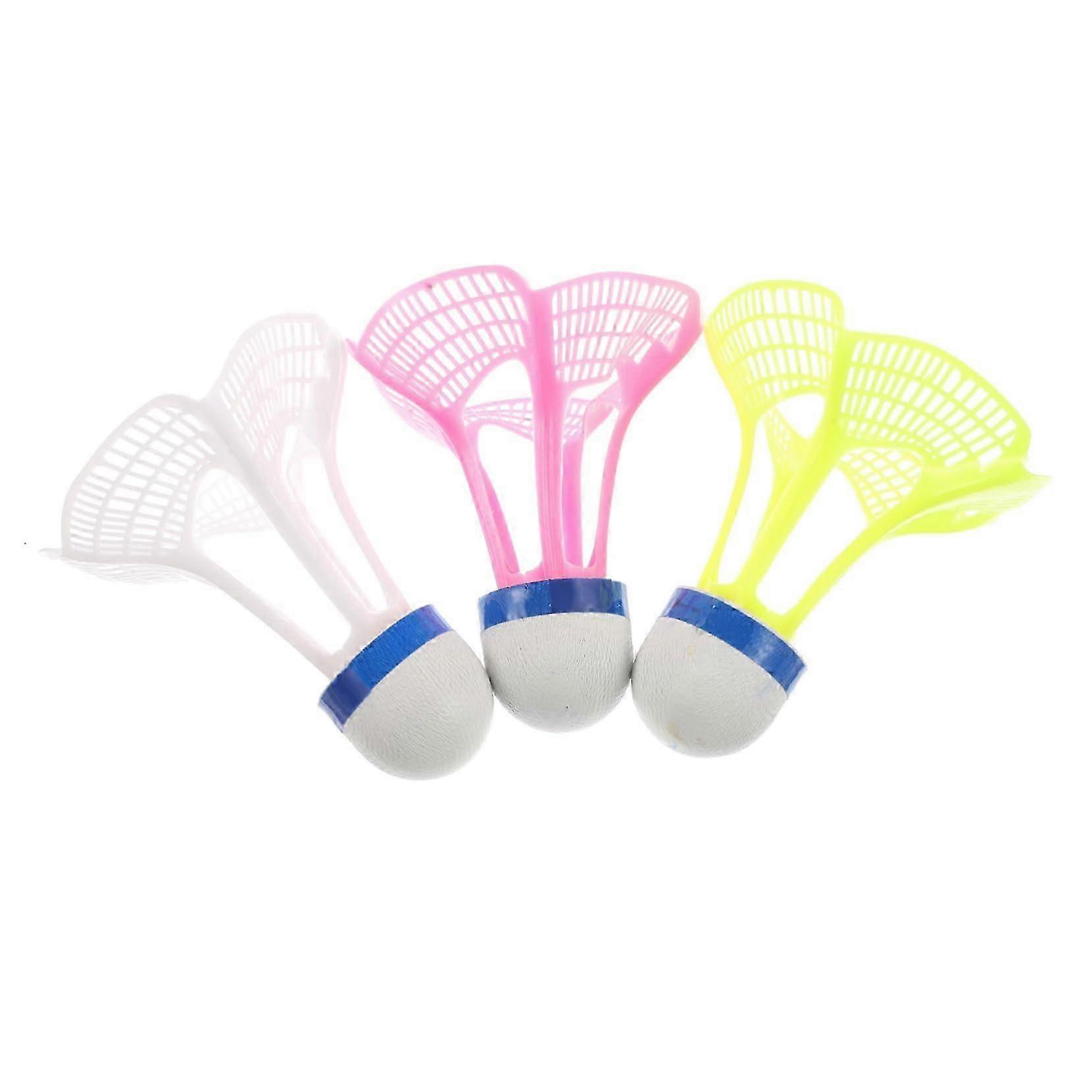 3-Pack Badminton Shuttlecocks for Training - Foam and Nylon Construction, Durable and Lightweight Design