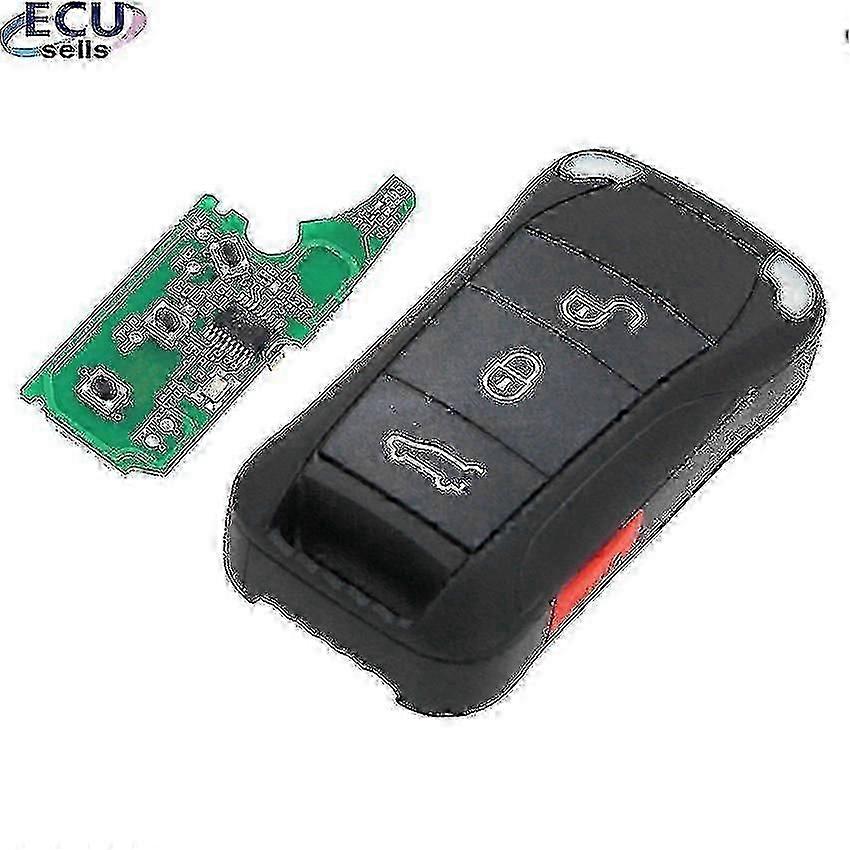 4 Button 315/433MHz Remote Key Fob with ID46 Chip for Porsche Cayenne 2004-2010
