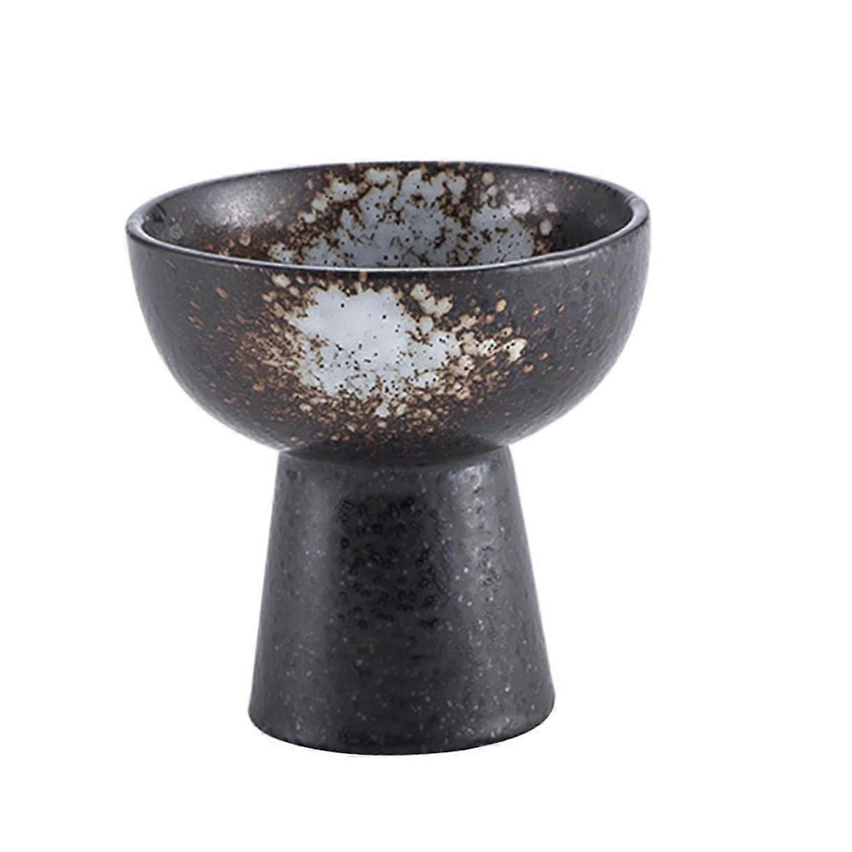 Japanese Style Ceramic Ice Cream Bowl with Footed Base for Dessert Yogurt Snacks in Elegant White