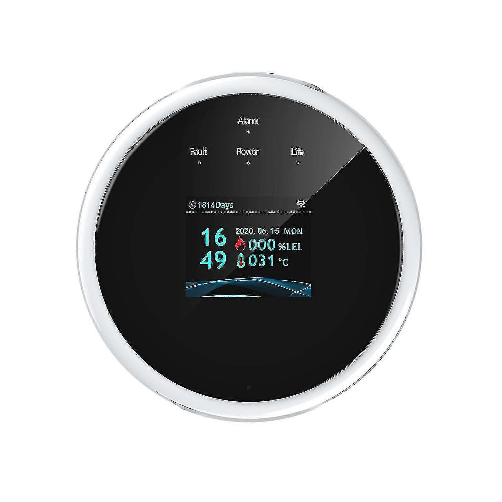 Wifi Gas Leak Detector And Fire Alarm Lcd Display Wall Mounted App Control Smart Wi-fi Natural Gas/ Lpg Tester Methane Alarm Buzzler With Sound Ligh