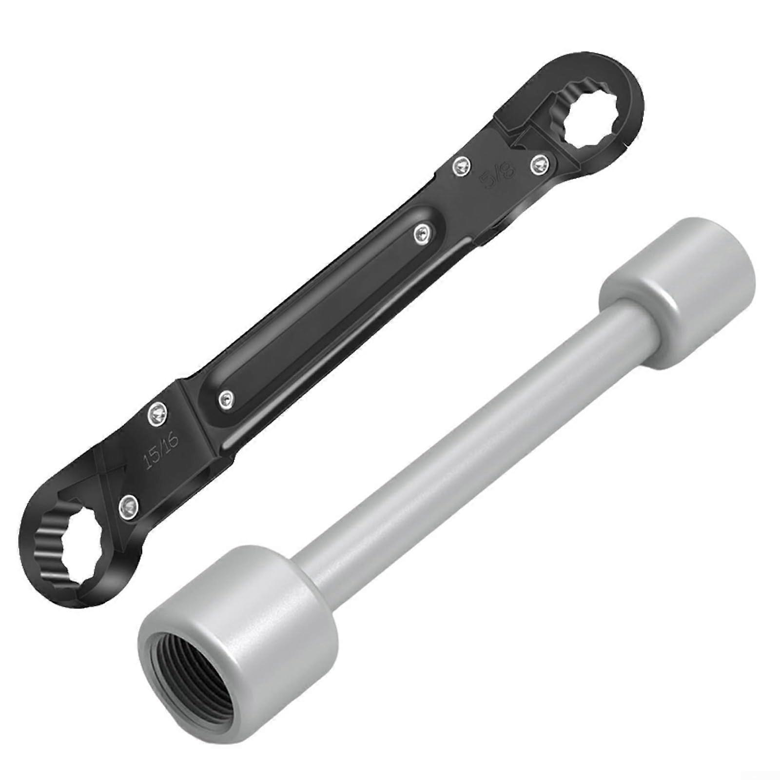 Angle Stop Wrench Kit For Plumbing  Professional Plumber Tools, Compression Ring, Model B, Black And Grey