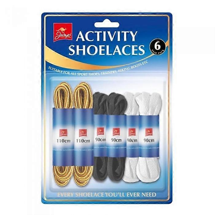 Jump Activity Shoe Laces (Pack of 6)