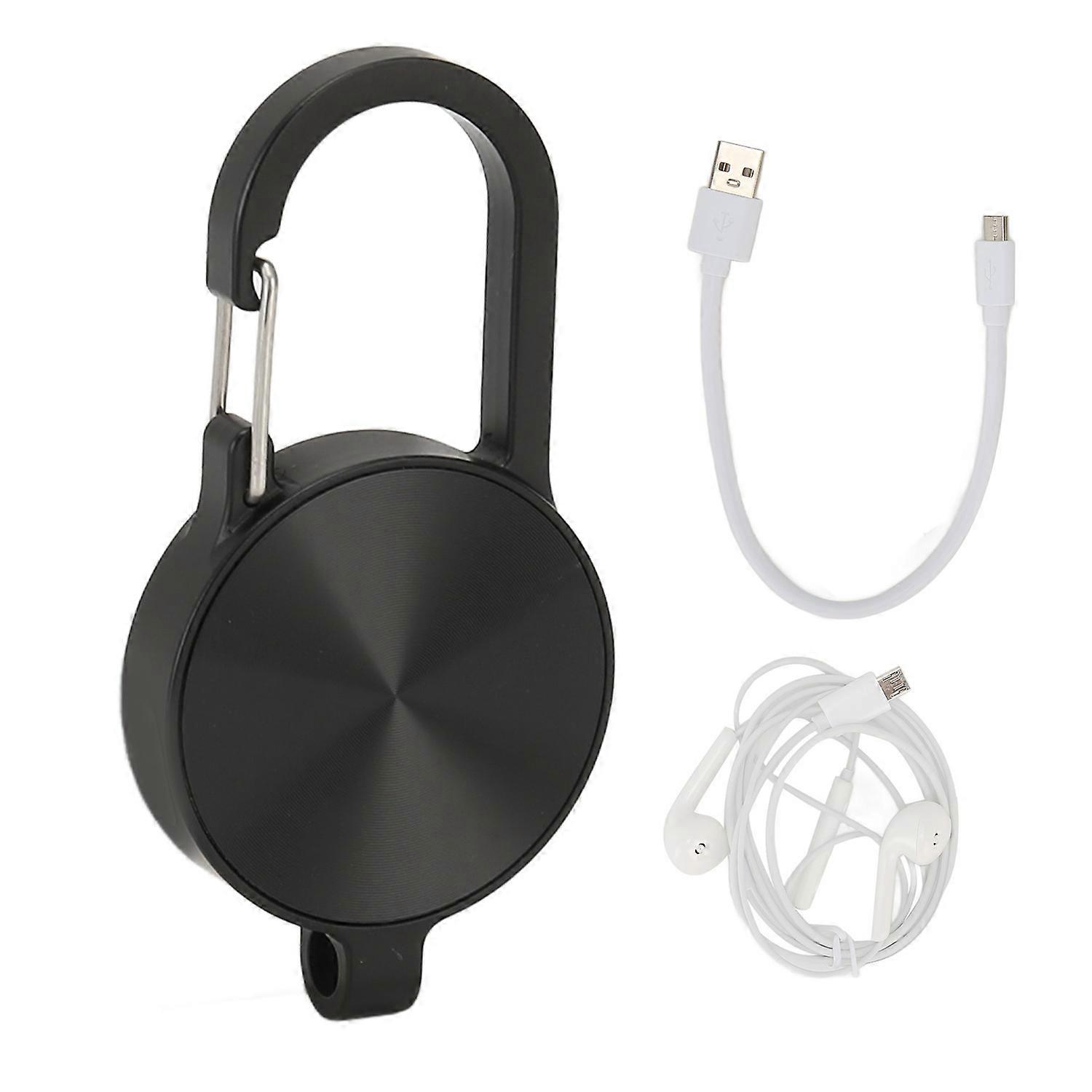 Small Recorder HD Noise Reduction Voice Activated Keychain Recorder with MP3 Playback for Meeting Cl