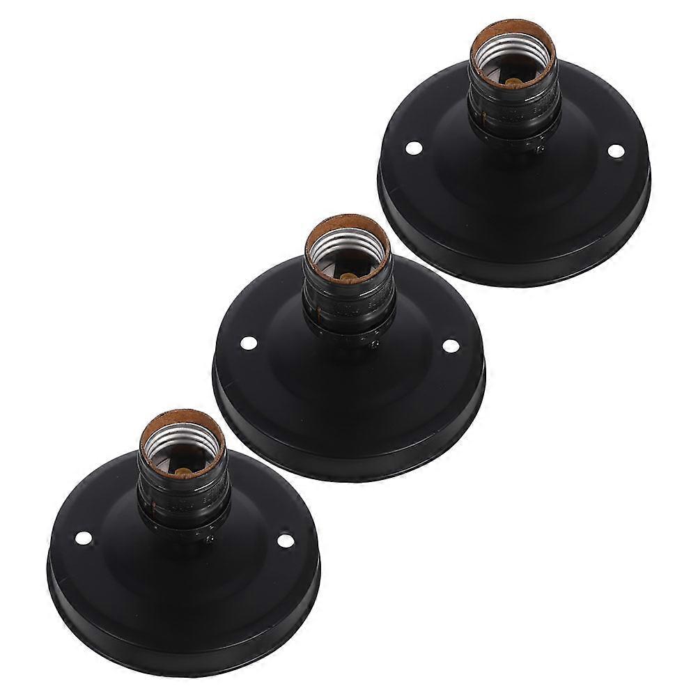 Retro Ceiling Lamp Base 3Pcs E26 E27 Socket Wall Mounted Lighting for Diy Installation Home Spaces