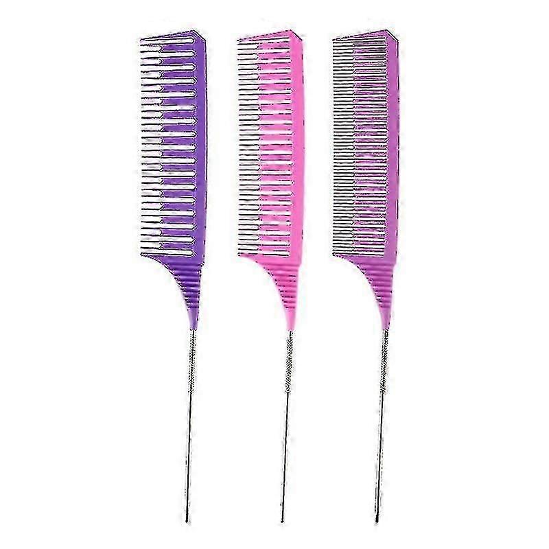 Hair Styling Combs Tailed Comb Set Coloring Dyeing Comb Salon Tool Sectioning Highlighting Weaving Cutting Comb For Hairdressing